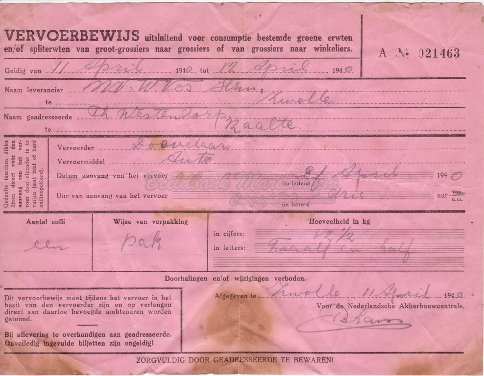 1940 Westendorp vervoerbewijs 1940.jpg