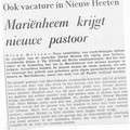 1974 Pastoor Bottenberg nieuwe pastoor