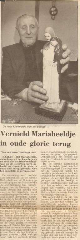 Mariabeeldje Kieftenbeld 1988