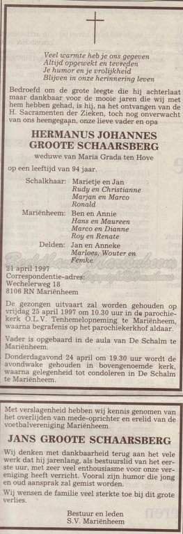 1997 gr schaarsberg
