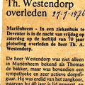 1976 Thomas Westendorp overleden